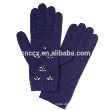 PK17ST033 Italian Merino Wool Blend Embellished Glove crystal embellishment